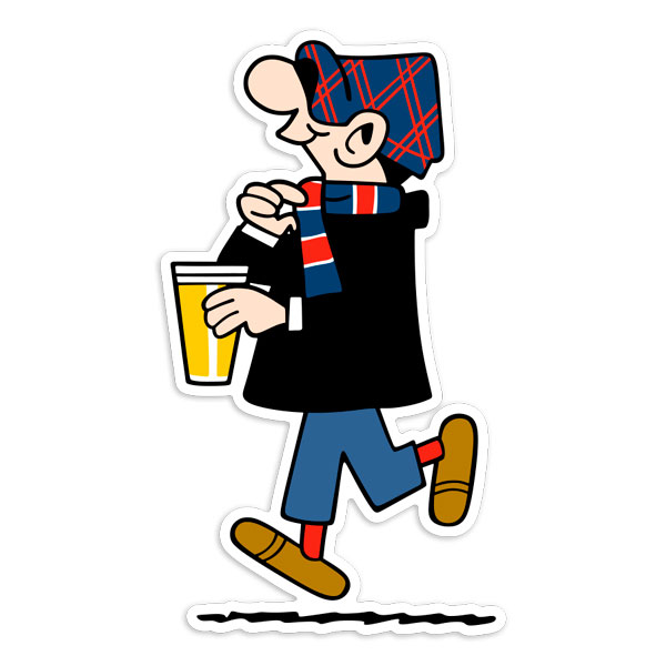 Adesivi per Auto e Moto: Andy Capp Ultra Supporter PSG