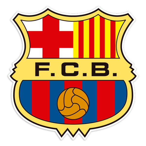 Adesivi per Auto e Moto: Scudetto FC Barcellona Anni '80