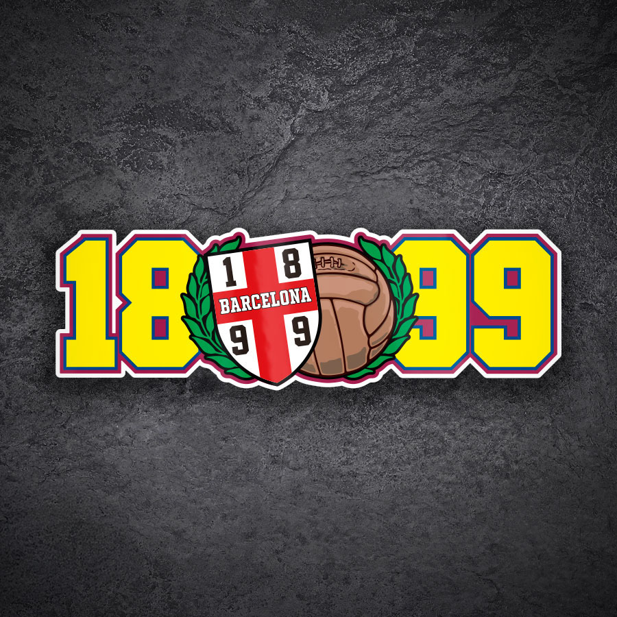 Adesivi per Auto e Moto: 1899 FC Barcellona Emblema Storico
