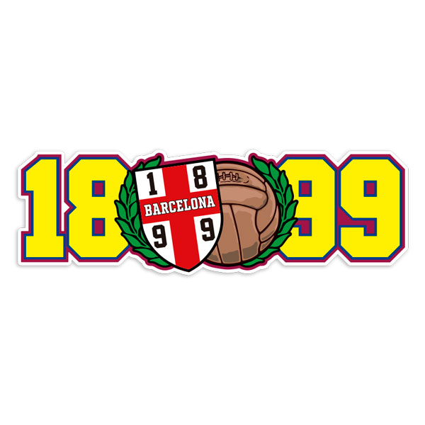 Adesivi per Auto e Moto: 1899 FC Barcellona Emblema Storico