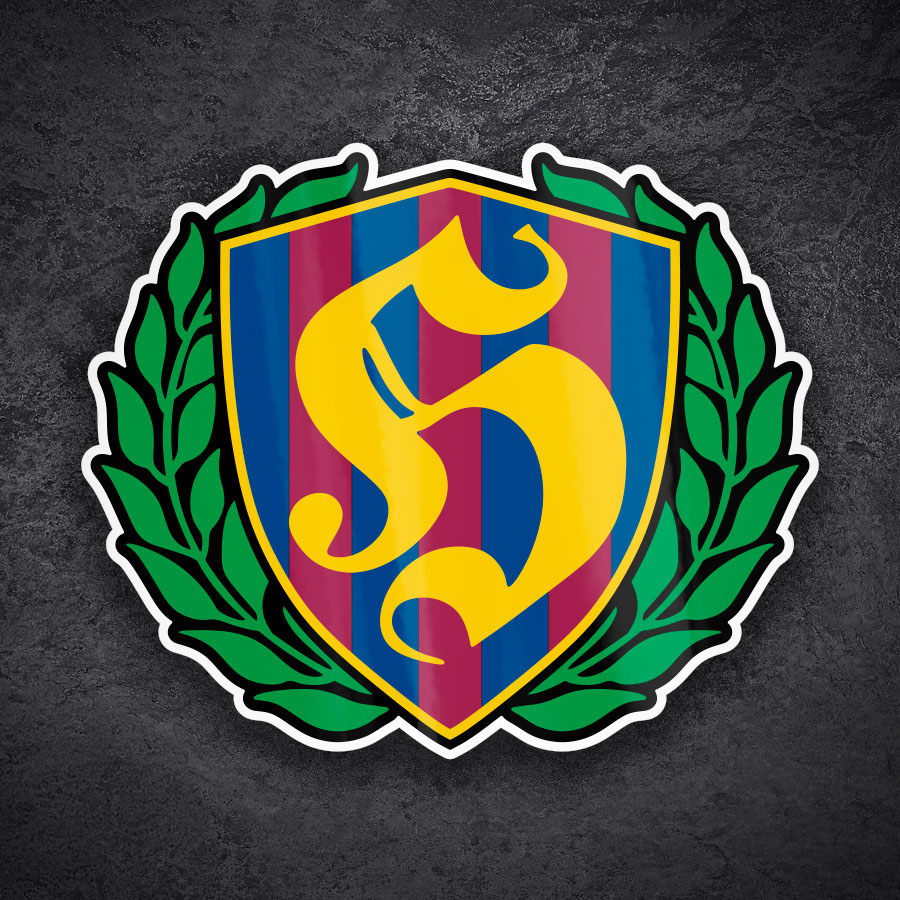 Adesivi per Auto e Moto: Stemma Hooligan Alloro FCB