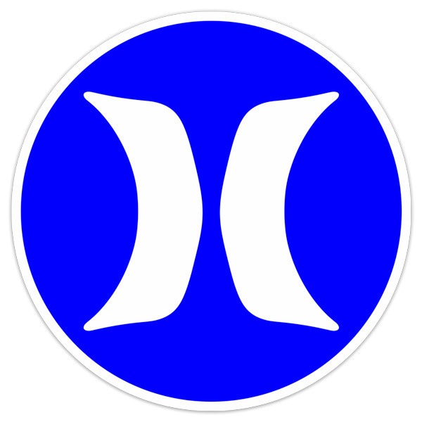 Adesivi per Auto e Moto: Hurley blu