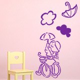 Adesivi per Bambini: Bambina in bicicletta 3