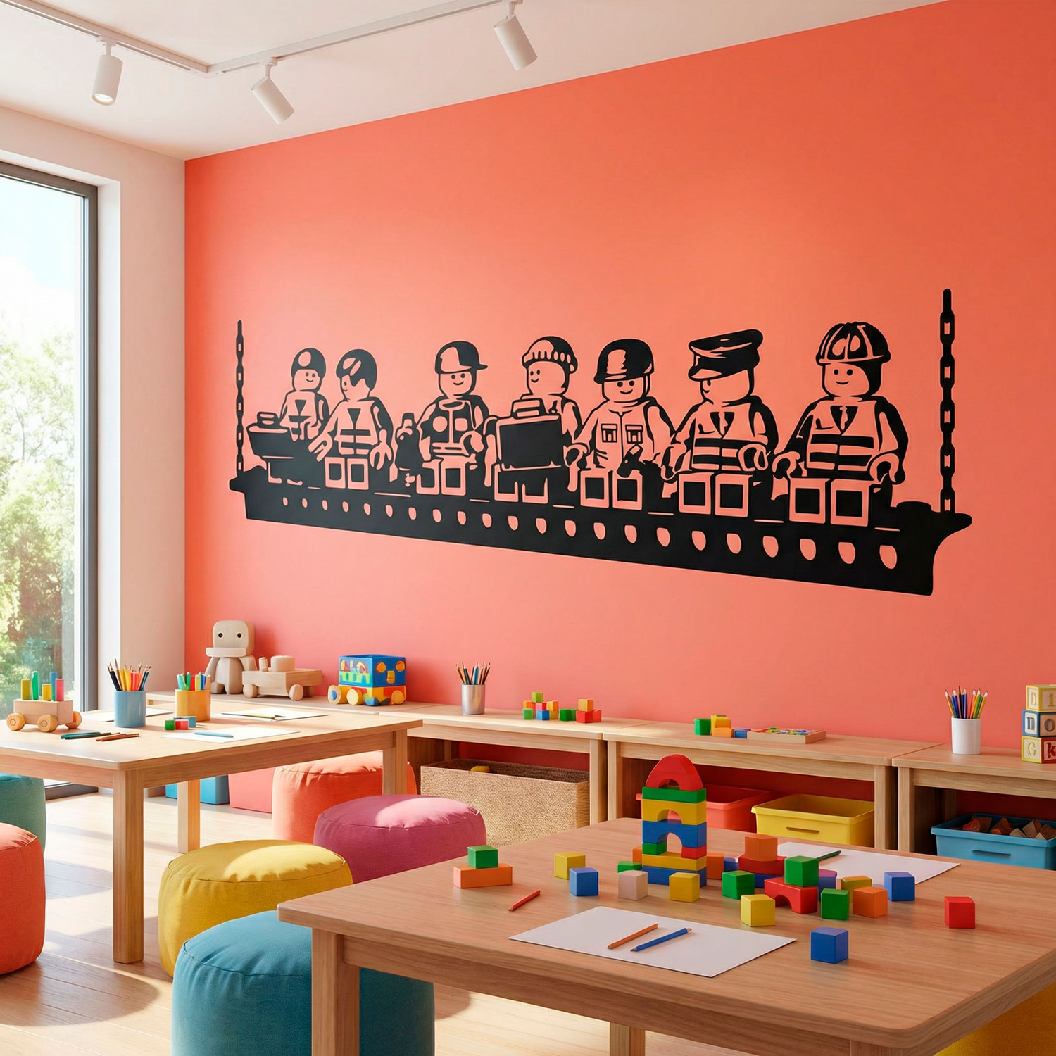 Adesivi per Bambini: Pranzo dei lavoratori di Lego