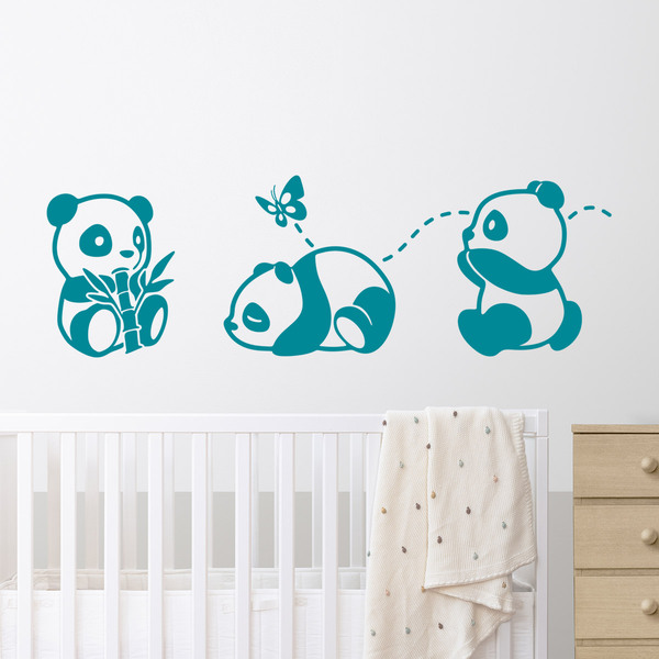 Adesivi per Bambini: I tre panda