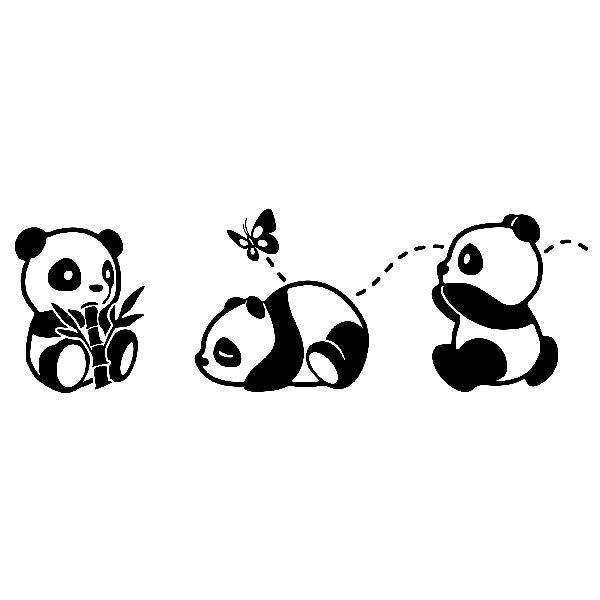 Adesivi per Bambini: I tre panda