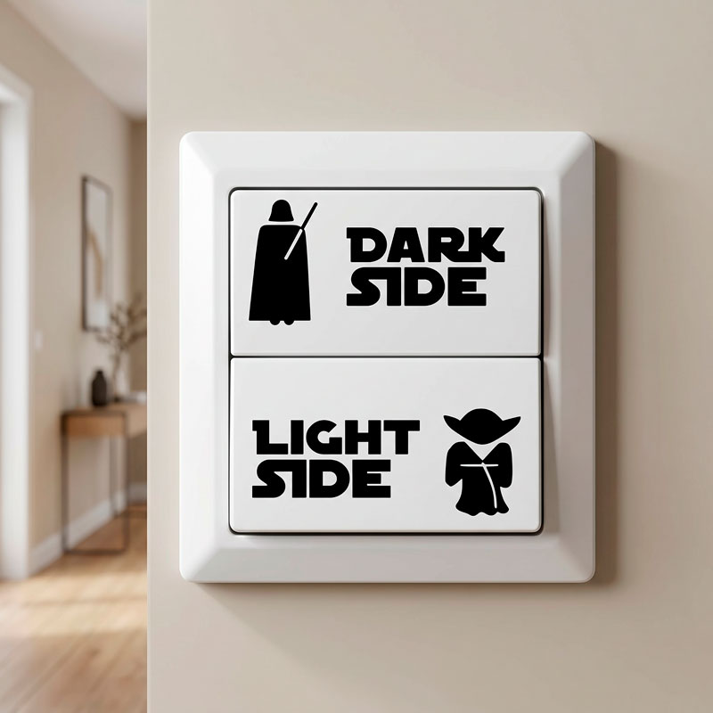 Adesivo interruttore Star Wars Dark Side Light Sid 0