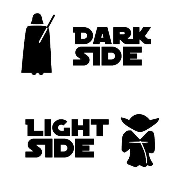 Adesivi Murali: Adesivo interruttore Star Wars Dark Side Light Sid