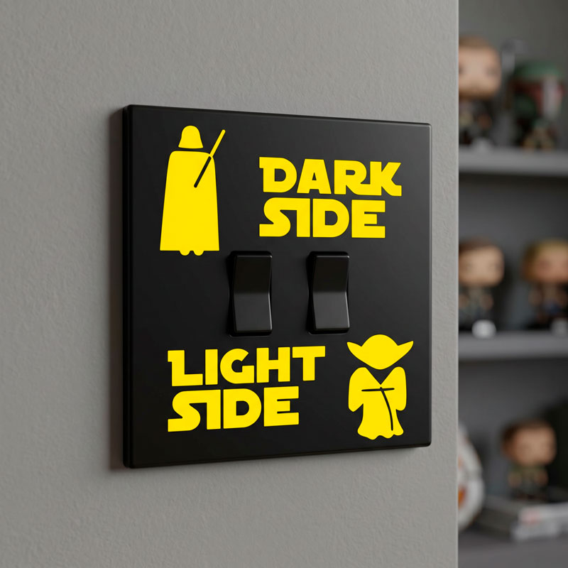 Adesivo interruttore Star Wars Dark Side Light Sid 2