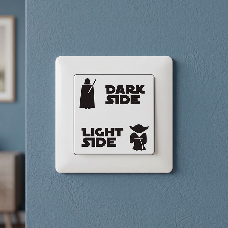 Adesivo interruttore Star Wars Dark Side Light Sid 4