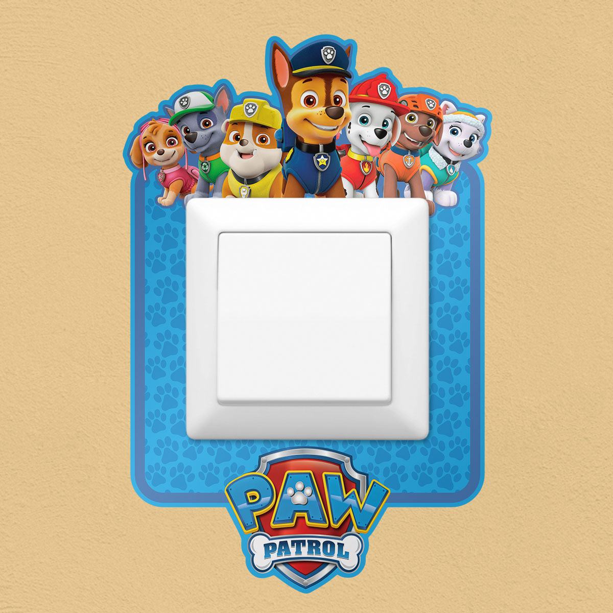 Adesivi Murali: Adesivo vinile Paw Patrol per interruttore della l