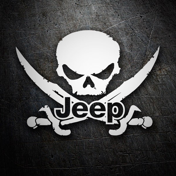 Adesivi per Auto e Moto: Jeep con cranio pirata