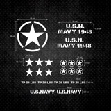 Adesivi per Auto e Moto: Set 22X Adesivo per Jeep US Army 2