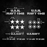 Adesivi per Auto e Moto: Set 20X Adesivo per Jeep USN Mavy 1948 2