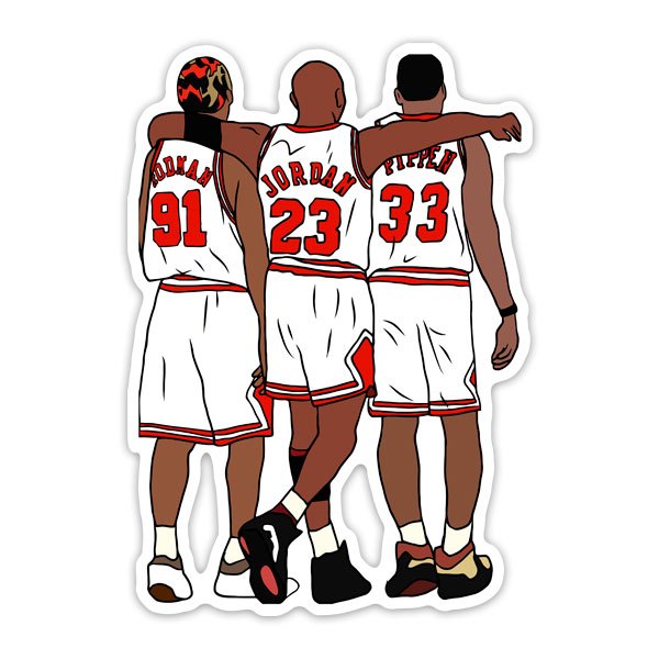 Adesivi per Auto e Moto: Michael Jordan, Rodman e Pippen