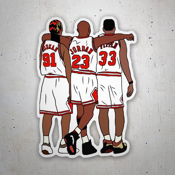 Adesivi per Auto e Moto: Michael Jordan, Rodman e Pippen