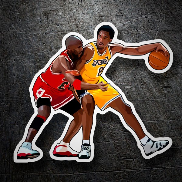 Adesivi per Auto e Moto: Michael Jordan contro Kobe Bryant