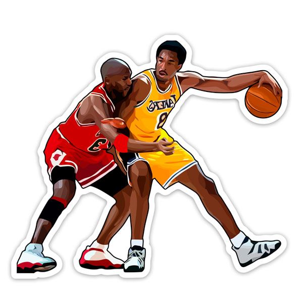 Adesivi per Auto e Moto: Michael Jordan contra Kobe Bryant