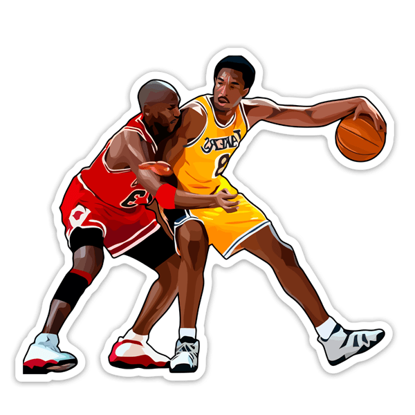 Adesivi per Auto e Moto: Michael Jordan contra Kobe Bryant