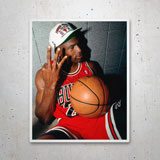 Adesivi per Auto e Moto: Michael Jordan 3° anello NBA 3