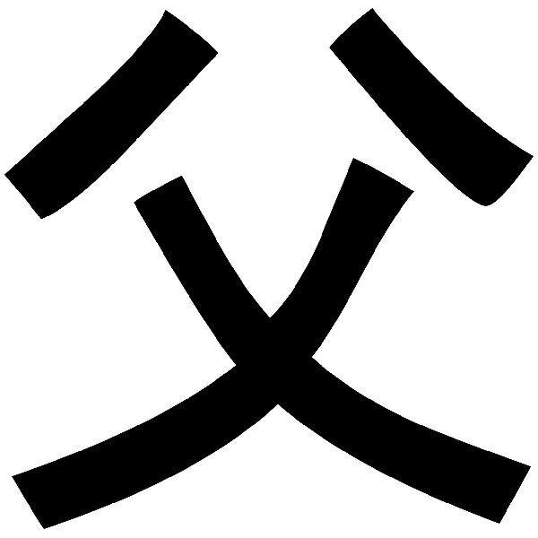 Adesivi Kanji Padre Colpo diritto - Lettera G ...