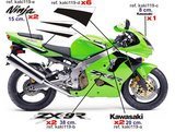 Adesivi per Auto e Moto: Kit Kawasaki ZX-9R