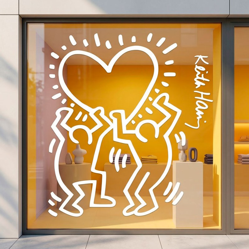 Keith Haring - Figure con cuore 2