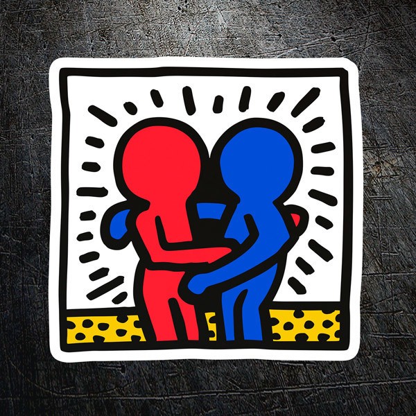 Adesivi per Auto e Moto: Abbraccia Keith Haring