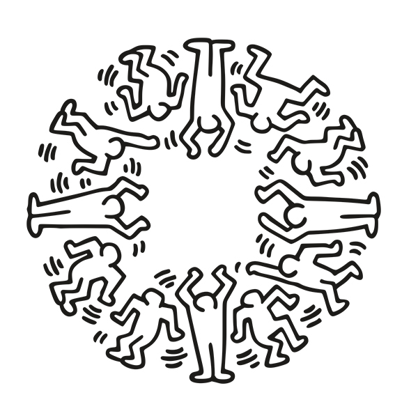 Adesivi Murali: Circle Men