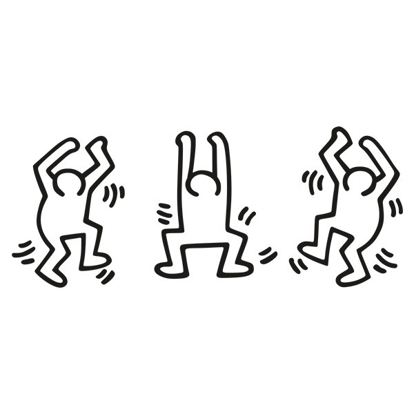 Adesivi Murali: Keith Haring - Figure che ballano
