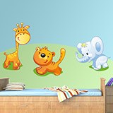 Adesivi per Bambini: Kit giraffa, tigre ed elefante 8