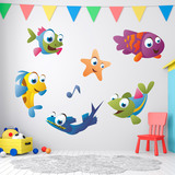 Adesivi per Bambini: Kit acquario con pesci colorati 4