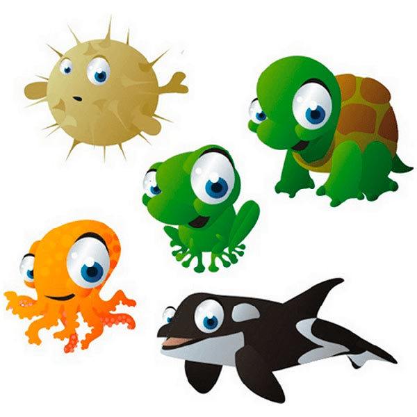 Adesivi per Bambini: Kit acquario di esseri marini