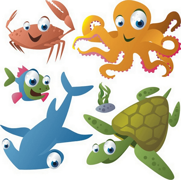 Adesivi per Bambini: Kit Animali marini