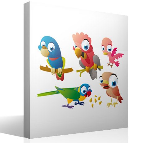 Adesivi per Bambini: Kit di pappagalli esotici