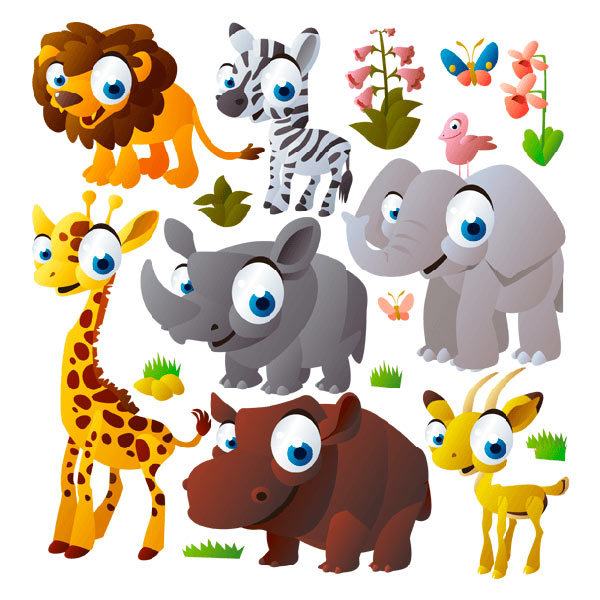 Adesivi per Bambini: Kit Animali della giungla