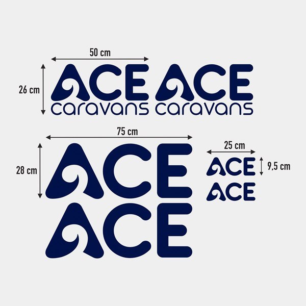 Adesivi per camper: Kit adesivi ACE Caravans