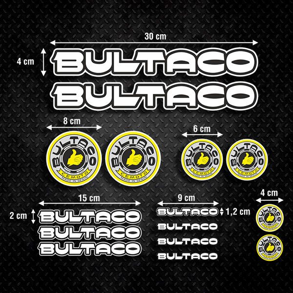 Adesivi per Auto e Moto: Set di Adesivi Bultaco