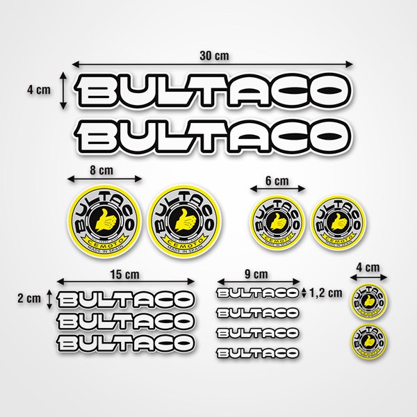 Adesivi per Auto e Moto: Set Bultaco 15X