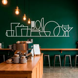 Adesivi Murali: Stoviglie Silhouette 3