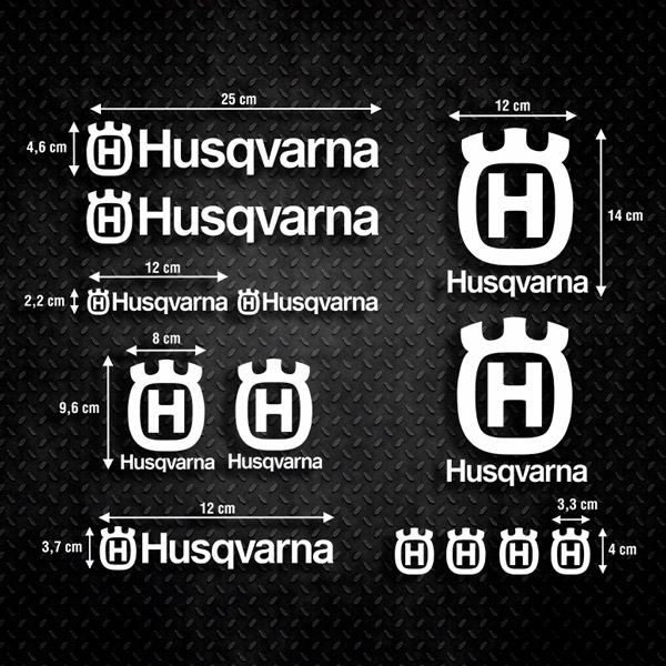 Adesivi per Auto e Moto: Set Husqvarna 3