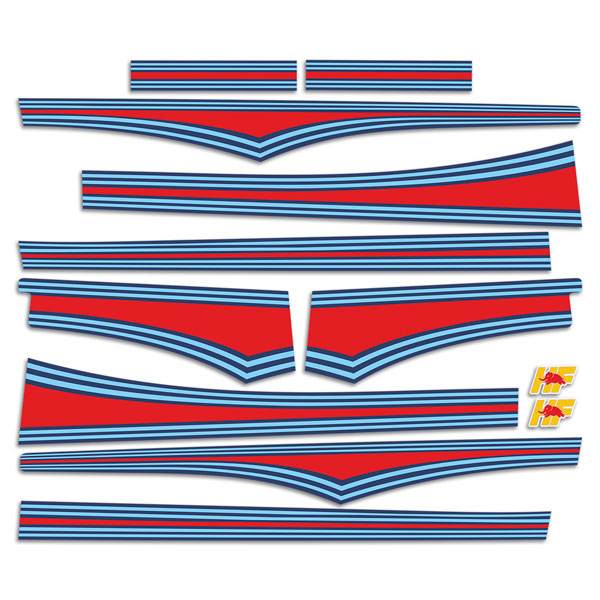 Adesivi per Auto e Moto: Kit Lancia Delta Integrale HF Martini 1