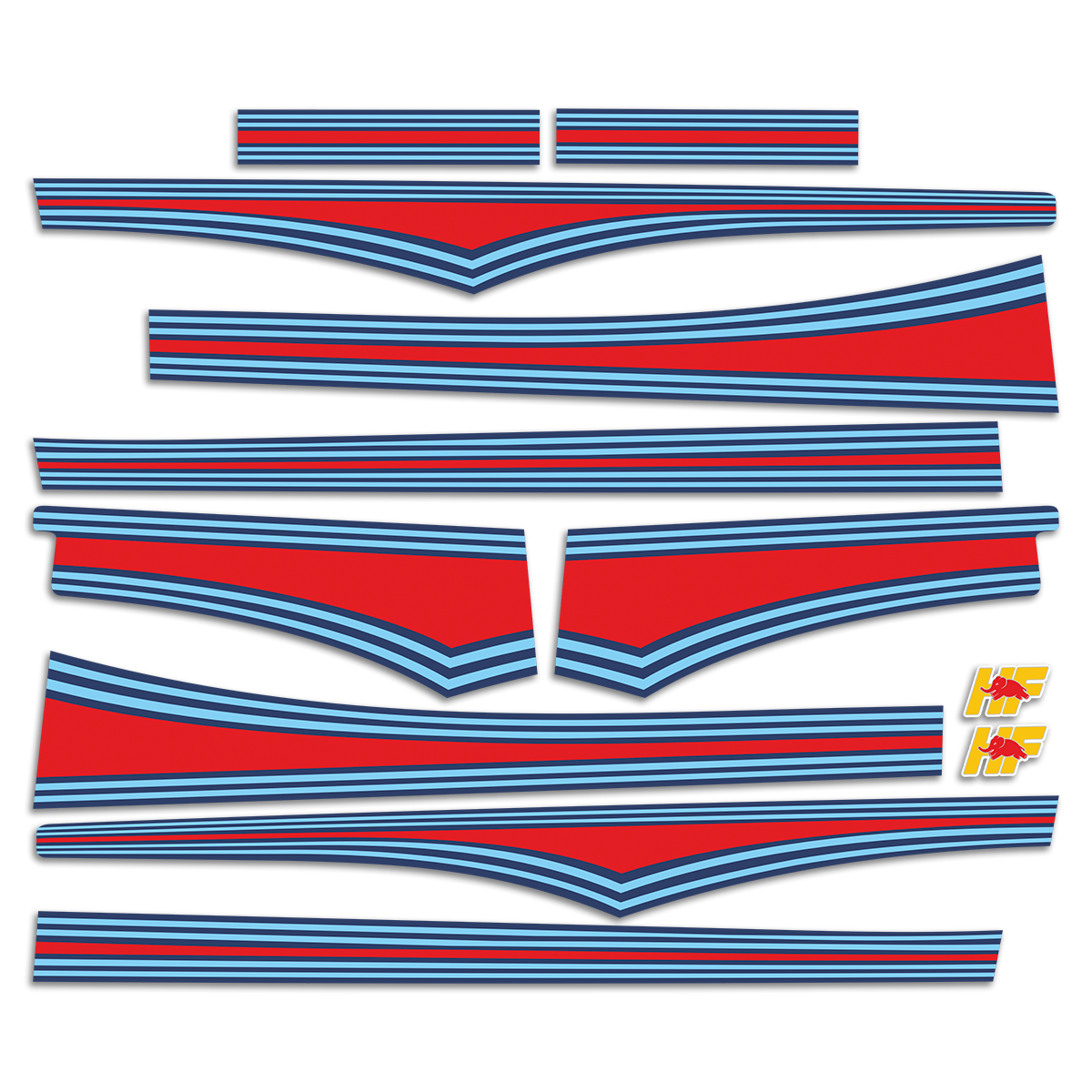 Adesivi per Auto e Moto: Kit Lancia Delta Integrale HF Martini 1