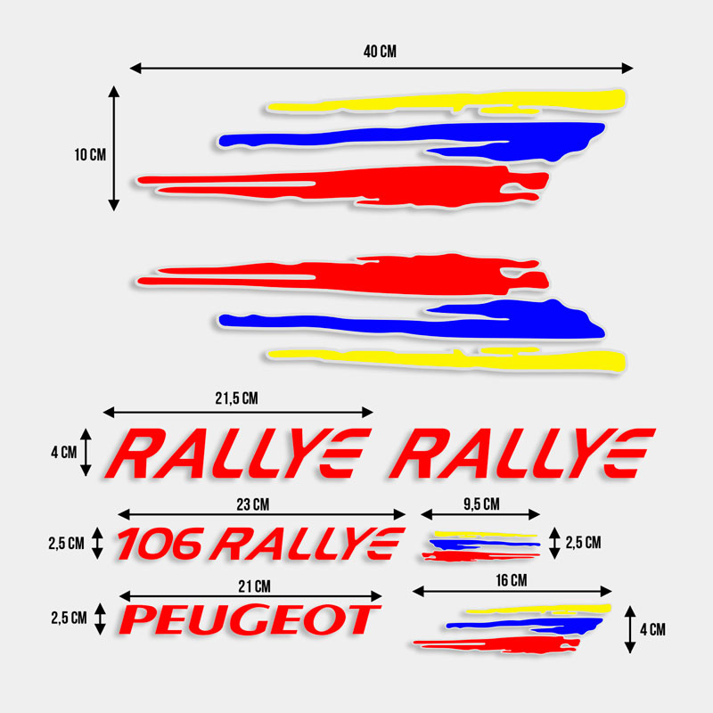 Adesivi per Auto e Moto: Peugeot 106 Rallye Kit