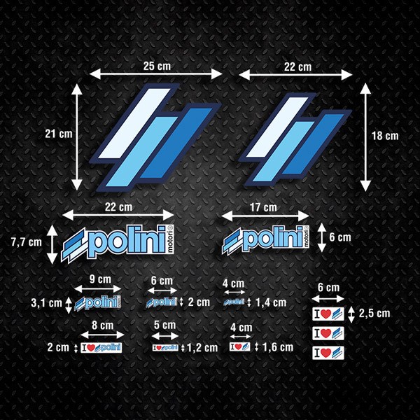 Adesivi per Auto e Moto: Kit Polini Racing