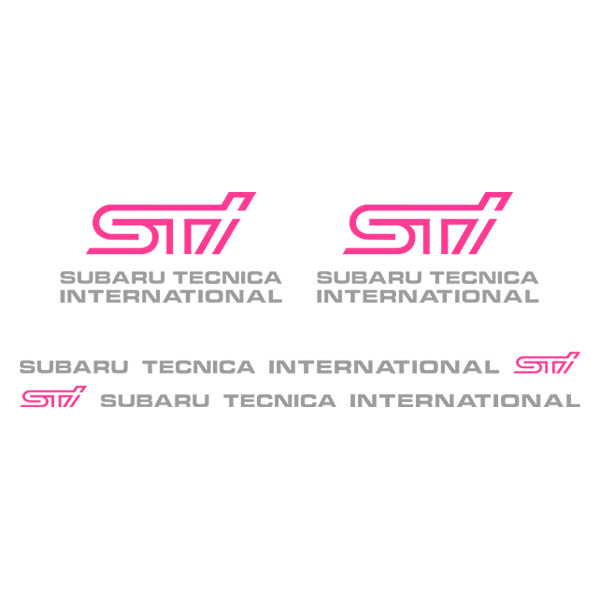 Adesivi per Auto e Moto: STI Subaru Tecnica International Kit