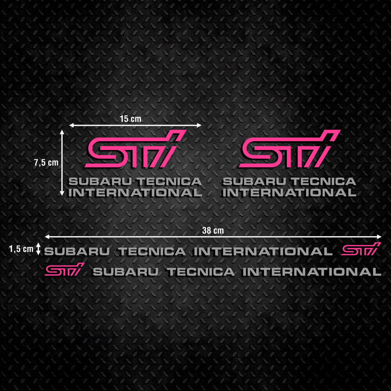 Adesivi per Auto e Moto: STI Subaru Tecnica International Kit
