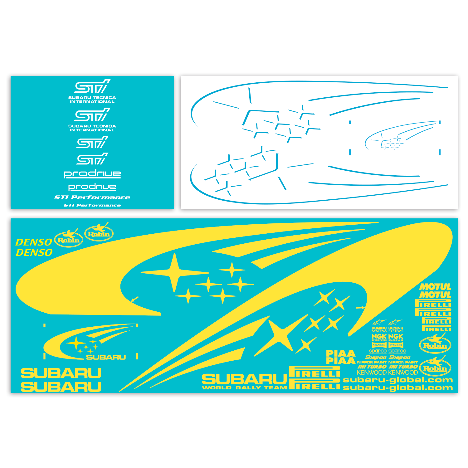 Adesivi per Auto e Moto: Kit vinili Subaru Impreza WRC