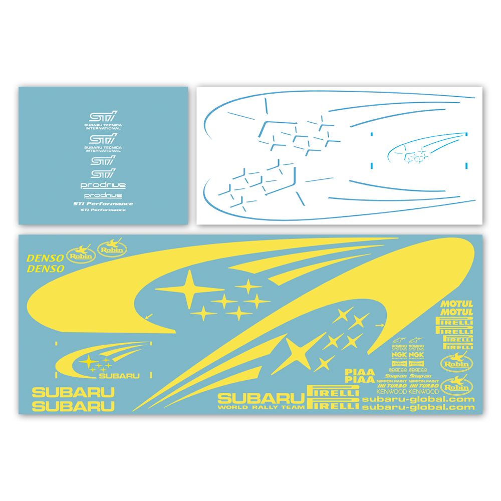 Adesivi per Auto e Moto: Livrea classica Subaru Impreza WRC