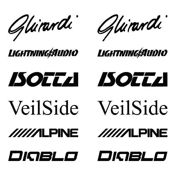 Adesivi per Auto e Moto: Kit di Logotipi Tuning 16